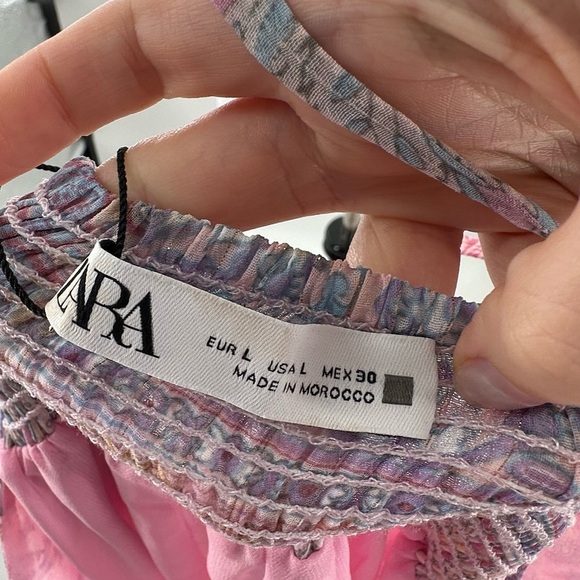 Zara womens dress size L multicolored patchwork paisley metallic hi-lo maxi - Picture 9 of 12